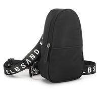 Umhängetasche ELBSAND "kleiner Rucksack", Damen, Gr. B/H/T: 14cm x 26cm x 7,5cm, schwarz, Stoff, Textil, unifarben, Taschen Umhängetasche, Crossbody Bag, Handtasche, Schultertasche, Mini Bag VEGAN (90