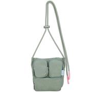 Fritzi aus Preußen Schultertasche Donny Cross Damen Baumwolle 7x18x14 cm Grün, 2 Vordertaschen
