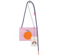 Umhängetasche FRITZI AUS PREUSSEN "Fritzi x Frida Kahlo", Damen, Gr. B/H/T: 24cm x 17,5cm x 1cm onesize, rosa, orange, 55% Baumwolle, 45% Polyester, unifarben, Taschen Umhängetasche, mit Orangen-Motiv