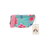 Umhängetasche FRITZI AUS PREUSSEN "Fritzi x Frida Kahlo", Damen, Gr. B/H/T: 29cm x 12cm x 9cm onesize, bunt (grün, pink), 55% Baumwolle, 45% Polyester, geblümt, Taschen Umhängetasche, mit Blumenprint
