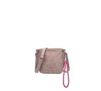 Fritzi aus Preussen Fritzi03N Vintage Taupy Crossbody Kunstleder Damen Umhängetasche Handtasche Festival City vegan abnehmbarer Anhänger Vintage-Waschung 22,5 x 20,5 x 8,5 cm, Braun