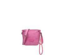 Fritzi aus Preussen Fritzi03N Vintage Squeezy Pink Crossbody Kunstleder Damen Umhängetasche Handtasche Festival City vegan abnehmbarer Anhänger Vintage-Waschung 22,5 x 20,5 x 8,5 cm, Pink