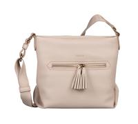 Umhängetasche GABOR "Anthina", Damen, Gr. B/H/T: 28cm x 23cm x 9cm, weiß, Polyurethan, clean, gepflegt, geprägtes Muster, unifarben, Taschen Umhängetasche, aus weich genarbtem Lederimitat mit dekorati