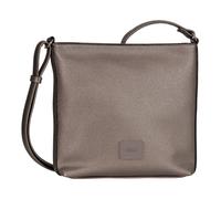 Umhängetasche GABOR "Elfie", Damen, Gr. B/H/T: 24,5cm x 23,5cm x 6cm, silber (altsilberfarben), Lederimitat, clean, gepflegt, unifarben, Taschen Umhängetasche, Damen Schultertasche, Handtasche mit Log