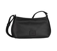 Umhängetasche GABOR "Elfie", Damen, Gr. B/H/T: 27cm x 15cm x 6cm, schwarz, Polyurethan, Taschen, aus fein genarbtem, glattem Kunstleder und mit einem Logo Rubber Patch (58364759-0) schwarz