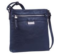 Umhängetasche GABOR "Ina", Damen, Gr. B/H/T: 23cm x 22cm x 3cm, blau, Polyurethan, Polyurethan (PU), clean, gepflegt, unifarben, Taschen Umhängetasche, aus griffigem Lederimitat, handlich und superlei