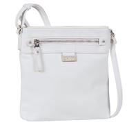 Umhängetasche GABOR "Ina", Damen, Gr. B/H/T: 23cm x 22cm x 3cm, weiß, Polyurethan, Polyurethan (PU), clean, gepflegt, unifarben, Taschen Umhängetasche, aus griffigem Lederimitat, handlich und superlei