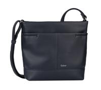 Umhängetasche GABOR "Lenea", Damen, Gr. B/H/T: 29cm x 27cm x 7,5cm, blau, Polyurethan, clean, gepflegt, unifarben, Taschen Umhängetasche, aus leicht genarbtem Lederimitat mit dekorativen Ziernähten (1