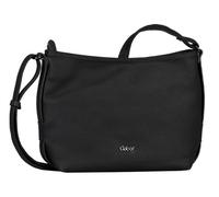 Umhängetasche GABOR "Malu", Damen, Gr. B/H/T: 26cm x 21cm x 8,5cm, schwarz, Polyurethan, Polyurethan (PU), clean, gepflegt, unifarben, Taschen Umhängetasche, aus weichem genarbtem Lederimitat mit raff