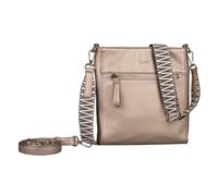 Umhängetasche GABOR "Silena", Damen, Gr. B/H/T: 25cm x 24cm x 4,5cm, rosa (metallic rose), Polyurethan, clean, gepflegt, geprägtes Muster, unifarben, Taschen Umhängetasche, hochwertig gewebte Gurtband