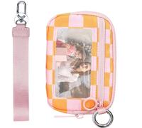 Umhängetasche Geldbörsen für Damen, Kleine Geldbörse für Frauen,Damen Geldbörse Umhängetasche Geldbörse - Kartenorganizer Münztasche, wasserdichte Reißverschlusstasche mit ID-Fenster, new pink