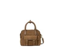 Umhängetasche "Gil", Damen, Gr. B/H/T: 18cm x 24cm x 12cm, hellbraun, Veloursleder, MARC O'POLO ACCESSORIES, Taschen Umhängetasche, Damen Henkeltasche, Schultertasche mit Vortasche (57764905-0) hellbr