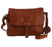 Umhängetasche HARBOUR 2ND "Rosi", Damen, Gr. B/H/T: 27cm x 20cm x 8cm, braun (charming cognac), Leder, washed, Taschen Umhängetasche, mit 2 Reißverschluss-Innenfächer (83076524-0) charming cognac