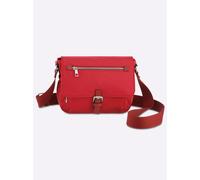 Umhängetasche HEINE, Damen, Gr. B/H/T: 24cm x 17cm x 11cm, rot, Kunstfaser, Metall, Microfaser, Polyamid, Textil, unifarben, Taschen Umhängetasche (63034164-0) rot
