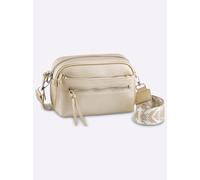 Umhängetasche HEINE, Damen, Gr. B/H/T: 26cm x 18cm x 9cm, goldfarben, Baumwollmischung, Viskosemischung, unifarben, Taschen Umhängetasche (39768808-0) goldfarben