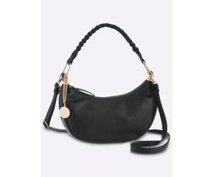 Umhängetasche HEINE, Damen, Gr. B/H/T: 30cm x 15cm x 10cm, schwarz, Viskosemischung, unifarben, Taschen Umhängetasche (65640966-0) schwarz