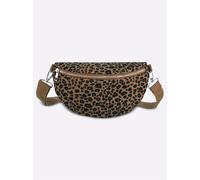 Umhängetasche HEINE, Damen, Gr. B/H/T: 31cm x 18cm x 11cm, schoko, Metall, Microfaser, Textil, Viskosemischung, gemustert, mehrfarbig, Taschen Umhängetasche (48377368-0) schoko
