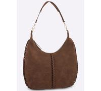 Umhängetasche HEINE, Damen, Gr. B/H/T: 40cm x 30cm x 5cm, rotbraun, Viskosemischung, unifarben, Taschen Umhängetasche (77604469-0) rotbraun