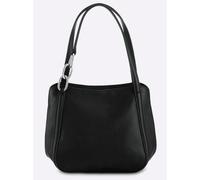 Umhängetasche HEINE, Damen, Gr. B/H/T: 41cm x 25cm x 15cm, schwarz, Metall, Viskosemischung, unifarben, Taschen Umhängetasche (96661513-0) schwarz