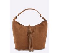 Umhängetasche HEINE, Damen, Gr. B/H/T: 43cm x 38cm x 11cm, braun (cognac), Viskosemischung, unifarben, Taschen Umhängetasche (55320514-0) cognac