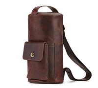 Umhängetasche Herren Tasche Arbeit Aktentasche, Herren echte Lederzylinder -Cross -Body -Tasche Retro Schulter Handtasche Chestation Tasche Büro Aktentasche Travel Arbeit Satchel Umhängetasche Schulta