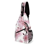 Umhängetasche, japanische Kirschblüte, Schultertasche, Brusttasche, lässige Brusttasche, Bauchtasche, japanische Kirschblüte, 20,3 x 10,2 x 38,1 cm, Japanische Kirschblüte, 8 × 4 × 15 inches