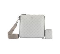 Umhängetasche JOOP "cortina 1.0 jasmina shoulderbag mvz", Damen, Gr. B/H/T: 25cm x 25cm x 6cm, frost grau, Lederimitat, Taschen Umhängetasche, Handtasche Damen Schultertasche Tasche Damen (84439747-0)