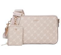 Umhängetasche JOOP "cortina 1.0 jasmina shoulderbag shz", Damen, Gr. B/H/T: 22cm x 15cm x 6cm, beige (sesame), Lederimitat, bedruckt, Taschen Umhängetasche, Damen Schultertasche, Handtasche mit hübsch