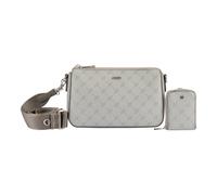 Umhängetasche JOOP "cortina 1.0 jasmina shoulderbag shz", Damen, Gr. B/H/T: 22cm x 15cm x 6cm, frost grau, Lederimitat, Taschen Umhängetasche, Damen Schultertasche, Handtasche mit hübschem Aufdruck (6