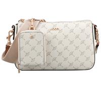 Umhängetasche JOOP "cortina 1.0 jasmina shoulderbag shz", Damen, Gr. B/H/T: 22cm x 15cm x 6cm, weiß (sanftes weiß), Lederimitat, bedruckt, Taschen Umhängetasche, Handtasche Damen Tasche Damen Schulter