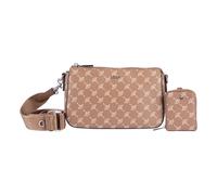 Umhängetasche JOOP "cortina 1.0 jasmina shoulderbag shz", Damen, Gr. B/H/T: 24cm x 15cm x 6cm, lightbraun, Lederimitat, Taschen, Handtasche Damen Tasche Damen Schultertasche (50959049-0) lightbraun