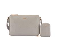 Umhängetasche JOOP "decoro edition jasmina shoulderbag shz", Damen, Gr. B/H/T: 24cm x 15cm x 6cm, grau, Lederimitat, Taschen Umhängetasche, Damen Schultertasche mit Logo-Emblem (92550650-0) grau