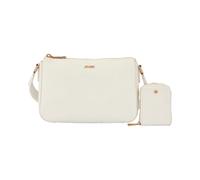 Umhängetasche JOOP "decoro edition jasmina shoulderbag shz", Damen, Gr. B/H/T: 24cm x 15cm x 6cm, whisper weiß, Lederimitat, Taschen Umhängetasche, Damen Schultertasche mit Logo-Emblem (61817461-0) wh