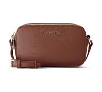 Lazarotti Bologna Leather Umhängetasche Leder Double-Zip 18 cm braun