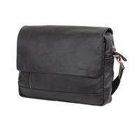 Umhängetasche Leder schwarz