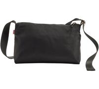 Umhängetasche LEVI'S, Damen, Gr. B/H/T: 27,5cm x 16,5cm x 10cm, caviar, Web, Baumwolle, unifarben, Taschen Umhängetasche, mit Print (94618733-0) caviar