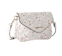 Umhängetasche MARCO TOZZI, Damen, Gr. B/H/T: 20cm x 20cm x 6cm, weiß mit blumen, Lederimitat, geblümt, Taschen Umhängetasche, Damen Schultertasche, Clutch, Handtasche mit Paspellierung (82081838-0) we