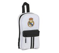 Umhängetasche mit Außentasche von Real Madrid 1. Team 20/21, Weiß/Schwarz, 120x50x230 mm, Federmäppchen Rucksack