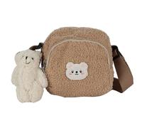 Umhängetasche mit Cartoon Plüschbär Anhänger, Mädchen Umhängetasche, Geldbörse, Handtasche für Kinder, Teenager, schöne Geldbörse für Damen