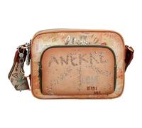 Anekke | 3 cpts Flowers Umhängetasche | Originelle und praktische Damenhandtasche mit Taschen | 25x19x6 cm | Farbe Camel, mehrfarbig, 25 x 19 x 6 cm, Schultergurt