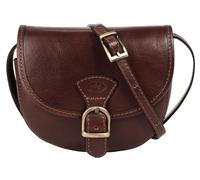 Umhängetasche PIKÉ, Damen, Gr. B/H/T: 14cm x 11cm x 3cm onesize, braun, Leder, glänzend, Taschen Umhängetasche, echt Leder, Made in Italy (193608-0) braun