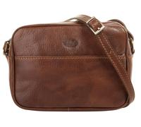 Umhängetasche PIKÉ, Damen, Gr. B/H/T: 21cm x 15cm x 7cm onesize, braun, Leder, vintage, Taschen Umhängetasche, echt Leder, Made in Italy (30799405-0) braun