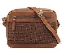 Umhängetasche PIKÉ, Damen, Gr. B/H/T: 25cm x 18cm x 7cm onesize, braun, Leder, unifarben, Taschen Umhängetasche, echt Leder (41054115-0)