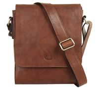 Umhängetasche PIKÉ, Damen, Gr. B/H/T: 28cm x 23cm x 7cm onesize, braun, Leder, beschichtet, glänzend, Taschen Umhängetasche, echt Leder, Made in Italy (94263429-0) braun