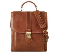 Umhängetasche PIKÉ, Damen, Gr. B/H/T: 29cm x 24cm x 10cm onesize, braun, Leder, used, Taschen Umhängetasche, echt Leder, Made in Italy (62158950-0) braun