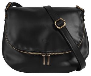 Umhängetasche PIKÉ, Damen, Gr. B/H/T: 29cm x 24cm x 8cm onesize, schwarz, Leder, gepflegt, Taschen Umhängetasche, echt Leder, Made in Italy (192527-0) schwarz