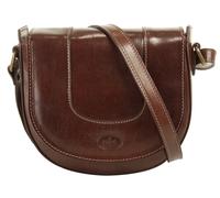 Umhängetasche PIKÉ "PIKÉ Damen echt Leder, Made in Italy", Damen, Gr. B/H/T: 20cm x 18cm x 8cm onesize, braun, Leder, beschichtet, glänzend, Taschen Umhängetasche, echt Leder, Made in Italy (34112004-