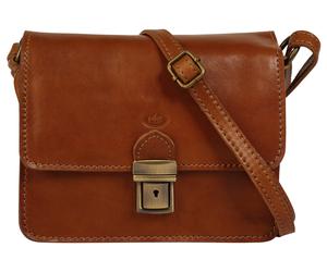 Umhängetasche PIKÉ "PIKÉ Damen echt Leder, Made in Italy", Damen, Gr. B/H/T: 20cm x 18cm x 9cm onesize, braun, Leder, gepflegt, Taschen Umhängetasche, echt Leder, Made in Italy (72113658-0) braun