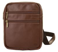 Umhängetasche PIKÉ, Damen, Gr. B/H/T: 23cm x 19cm x 6cm onesize, braun, Leder, used, Taschen Umhängetasche, echt Leder, Made in Italy (50732426-0) braun