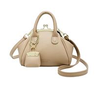 Umhängetasche, Retro Umhängetasche, Kiss Lock Schultertasche, PU Leder, Henkelhandtasche für den Arbeitsalltag, Damen Kiss Lock